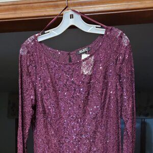 Plum Knee length dress.